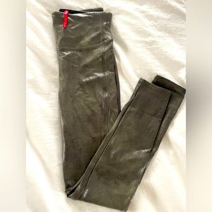 Spanx faux leather croc shine leggings